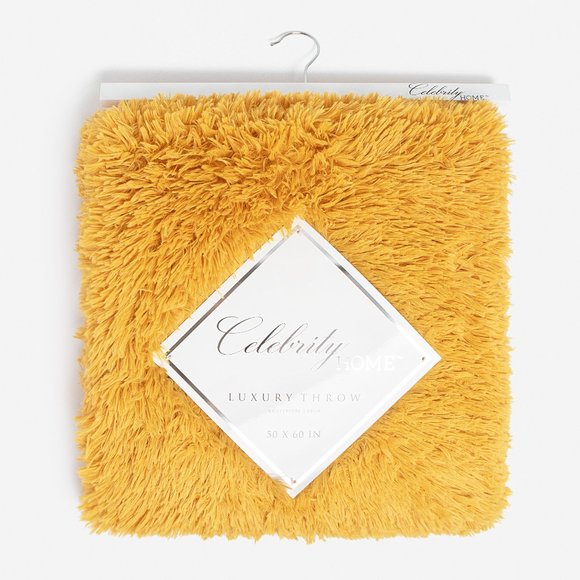 Celebrity Home Other - NEW! Yellow Celebrity Home Luxury Throw Blanket